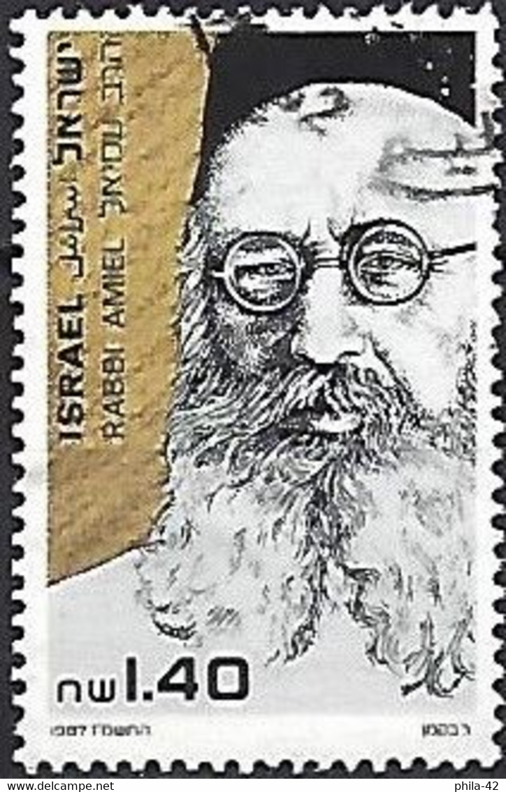 Israel 1987 - Mi 1069 - YT 1012 ( Rabbi Moshe Avigdor Amiel ) - Gebruikt (zonder Tabs)