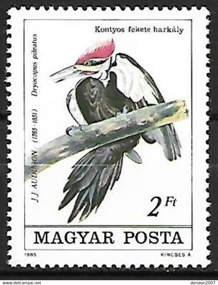 Hungary - MNH ** 1985 :     Pileated Woodpecker  -  Dryocopus Pileatus - Spechten En Klimvogels