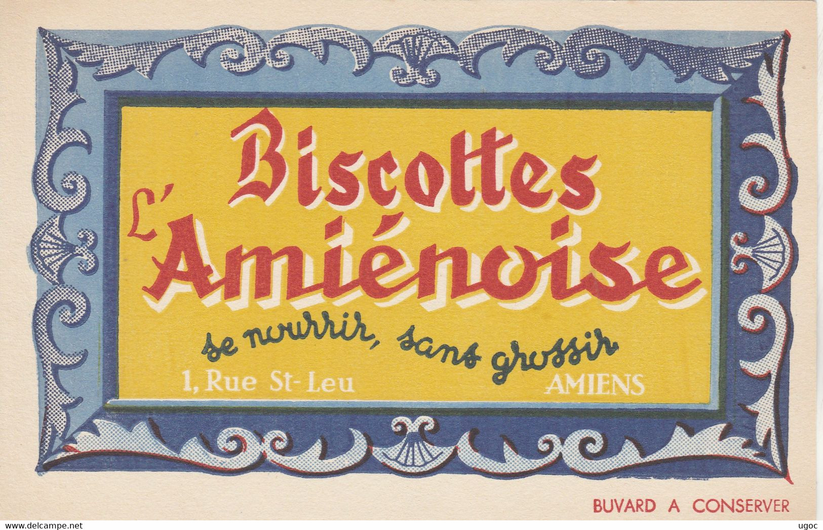 BUVARD  Biscottes AMIENOISE 1, Rue St-Leu à AMIENS - 088 - Biscotti