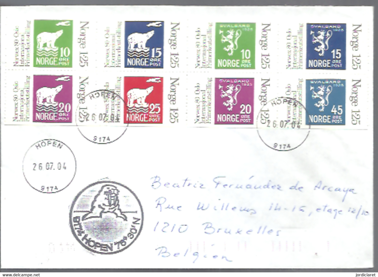 LETTER 2004  HOPEN - Storia Postale