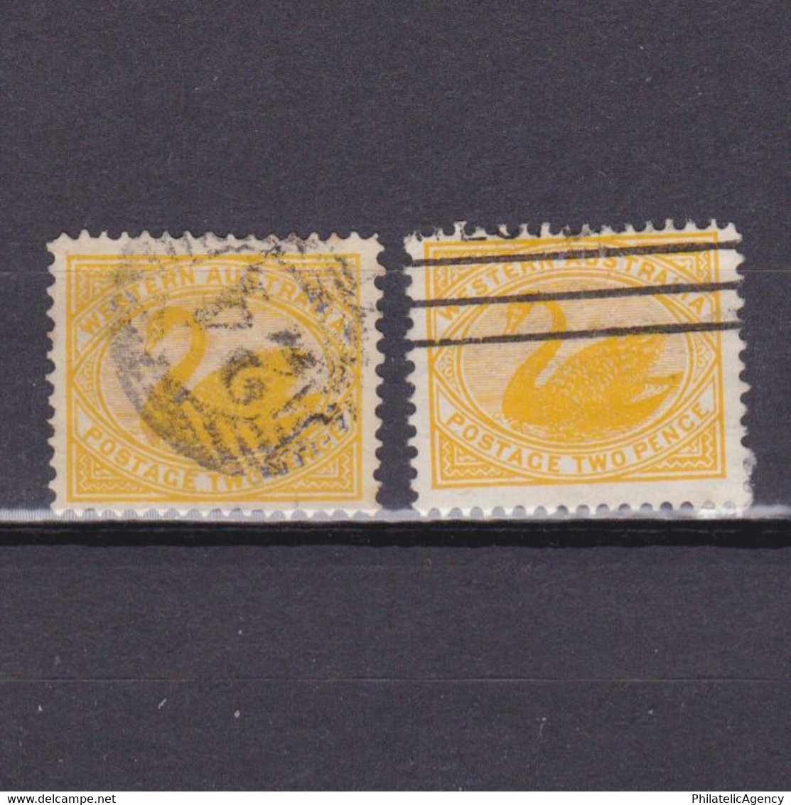 WESTERN AUSTRALIA 1902, SG# 118, 2d Yellow Shades, Wmk V Over Crown, Swan, Used - Gebruikt