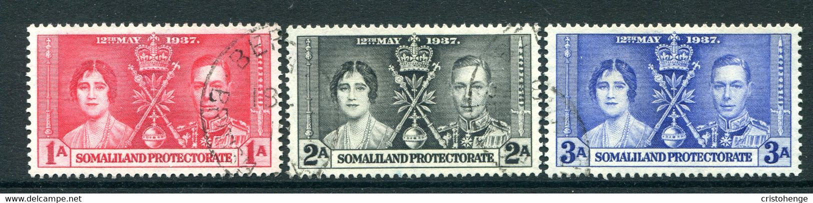 Somaliland 1937 KGVI Coronation Set Used (SG 90-92) - Somaliland (Protectorate ...-1959)