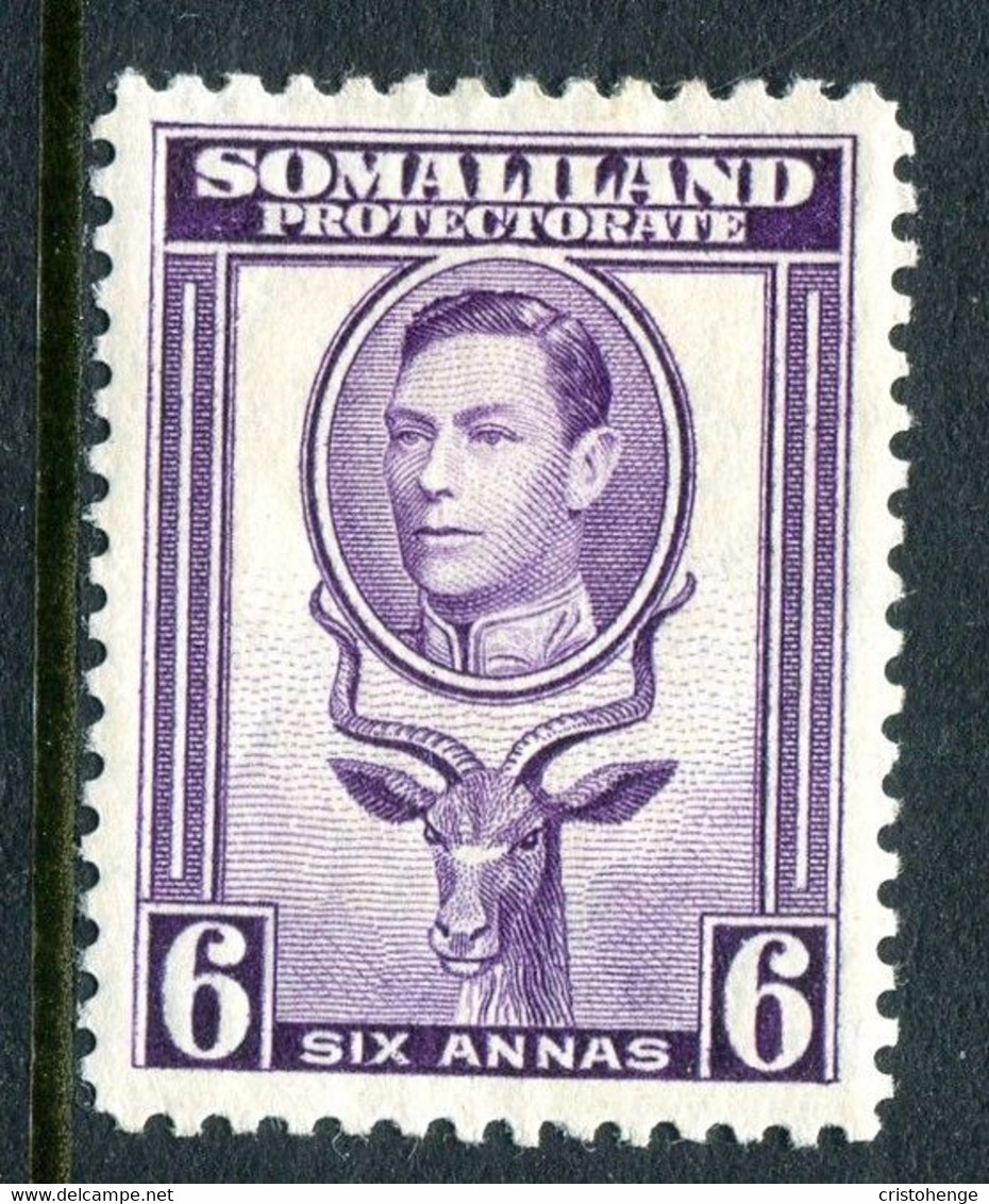 Somaliland 1938 KGVI - Portrait To Left - Sheep, Kudu & Map Issue - 6a Violet HM (SG 98) - Somaliland (Protettorato ...-1959)