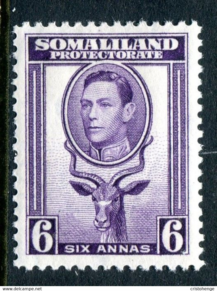 Somaliland 1938 KGVI - Portrait To Left - Sheep, Kudu & Map Issue - 6a Violet HM (SG 98) - Somaliland (Protectoraat ...-1959)