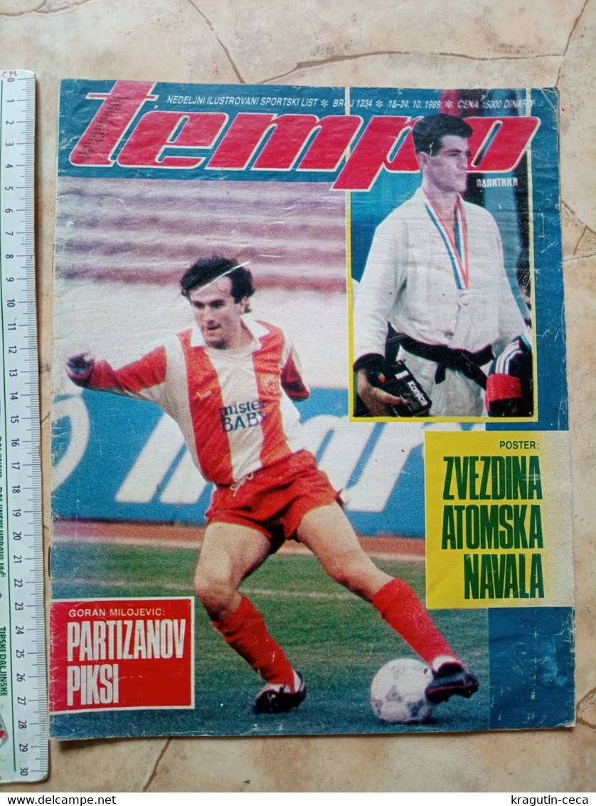 1989 TEMPO YUGOSLAVIA SERBIA SPORT FOOTBALL MAGAZINE NEWSPAPERS BASKETBALL CHAMPIONSHIPS PARTIZAN PIKSI SEKULARAC ZVEZDA - Sport