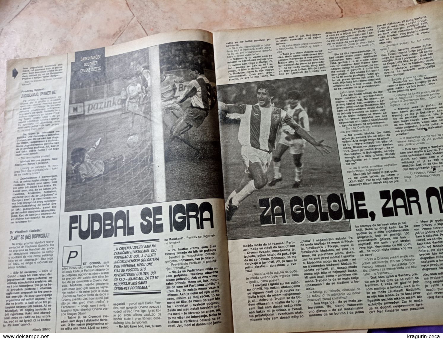 1989 TEMPO YUGOSLAVIA SERBIA SPORT FOOTBALL MAGAZINE NEWSPAPERS BASKETBALL CHAMPIONSHIPS PARTIZAN PIKSI SEKULARAC ZVEZDA