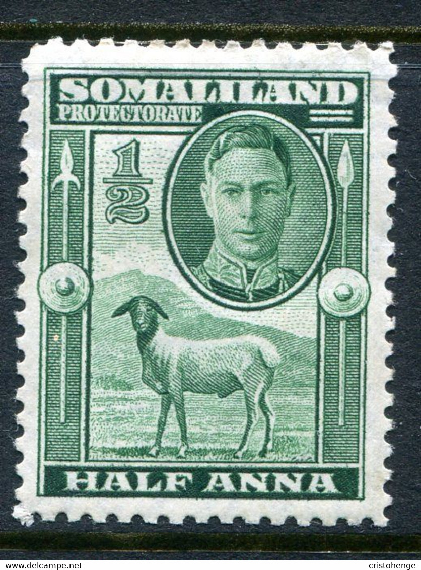 Somaliland 1942 KGVI - Full-face Portrait - Sheep, Kudu & Map Issue - ½a Green HM (SG 105) - Somaliland (Protectoraat ...-1959)