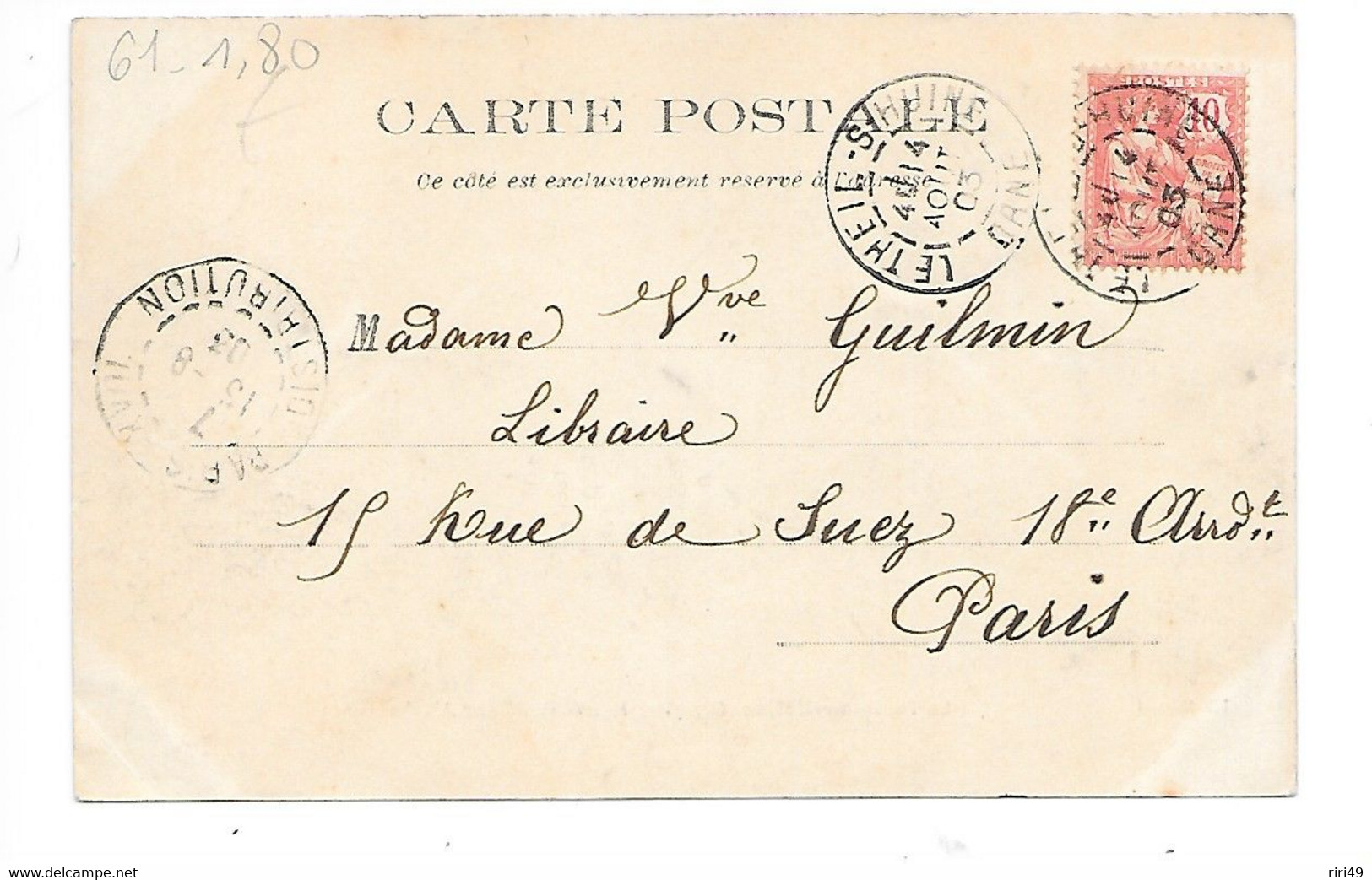 Cpsm 61 Le THEIL-sur-Huisne-Entrée De L'usine Abadie, Dos Simple, Voyagée 1903, Belle Carte - Other & Unclassified