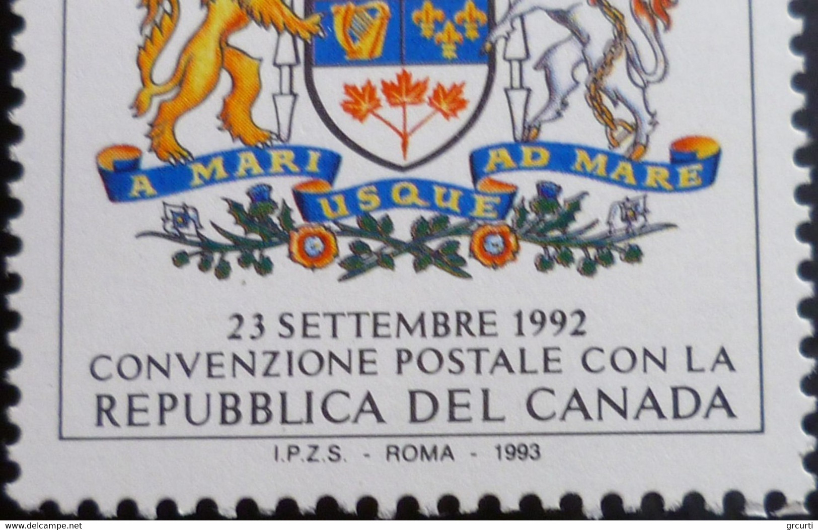 S.M.O.M. - 1993 - Posta Aerea - Convenzione Postale Con "la Repubblica Del Canada" - Uni  A47 - Sovrano Militare Ordine Di Malta