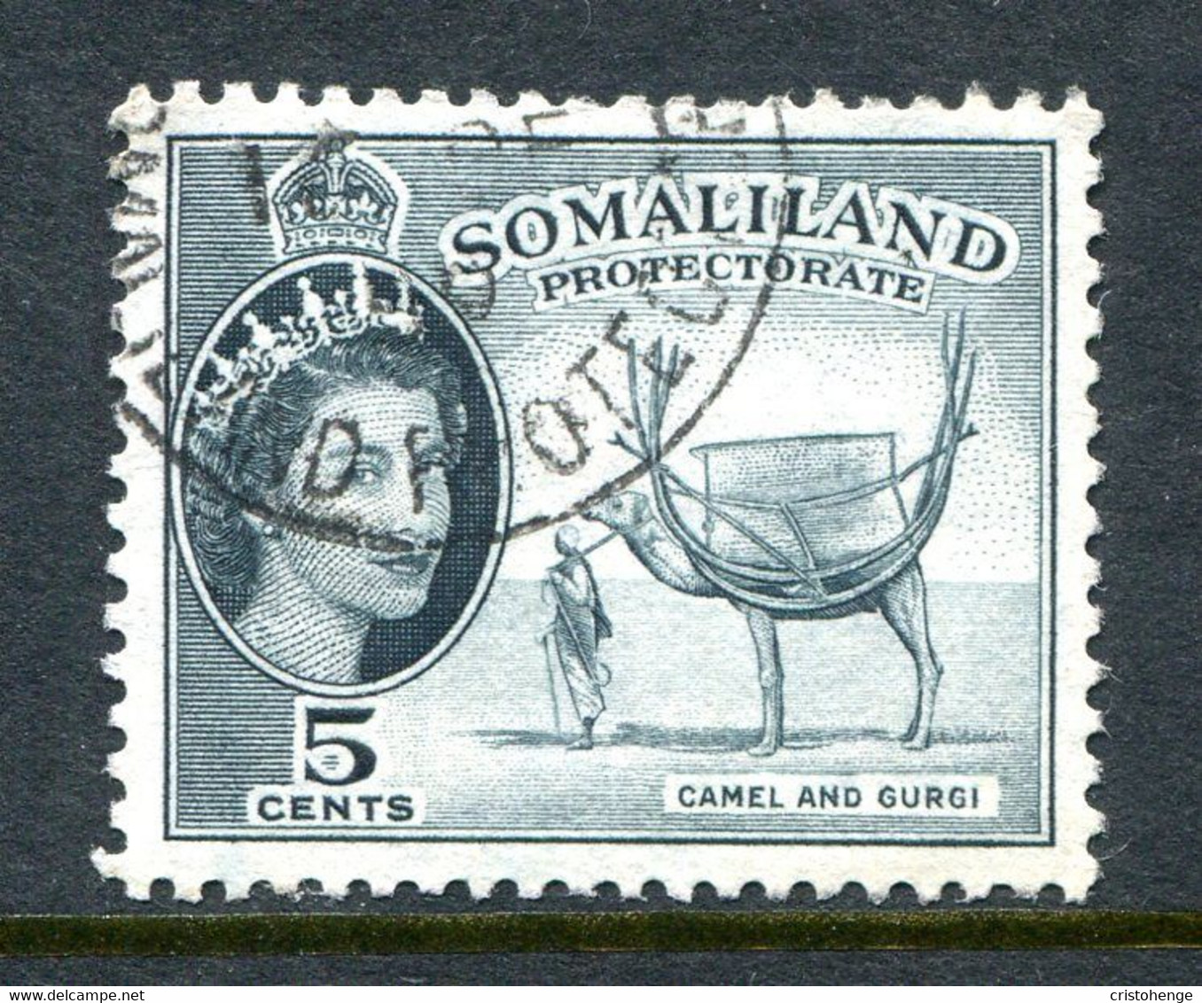 Somaliland 1953-58 QEII Pictorials - 5c Camel & Gurgi Used (SG 137) - Somaliland (Protectoraat ...-1959)