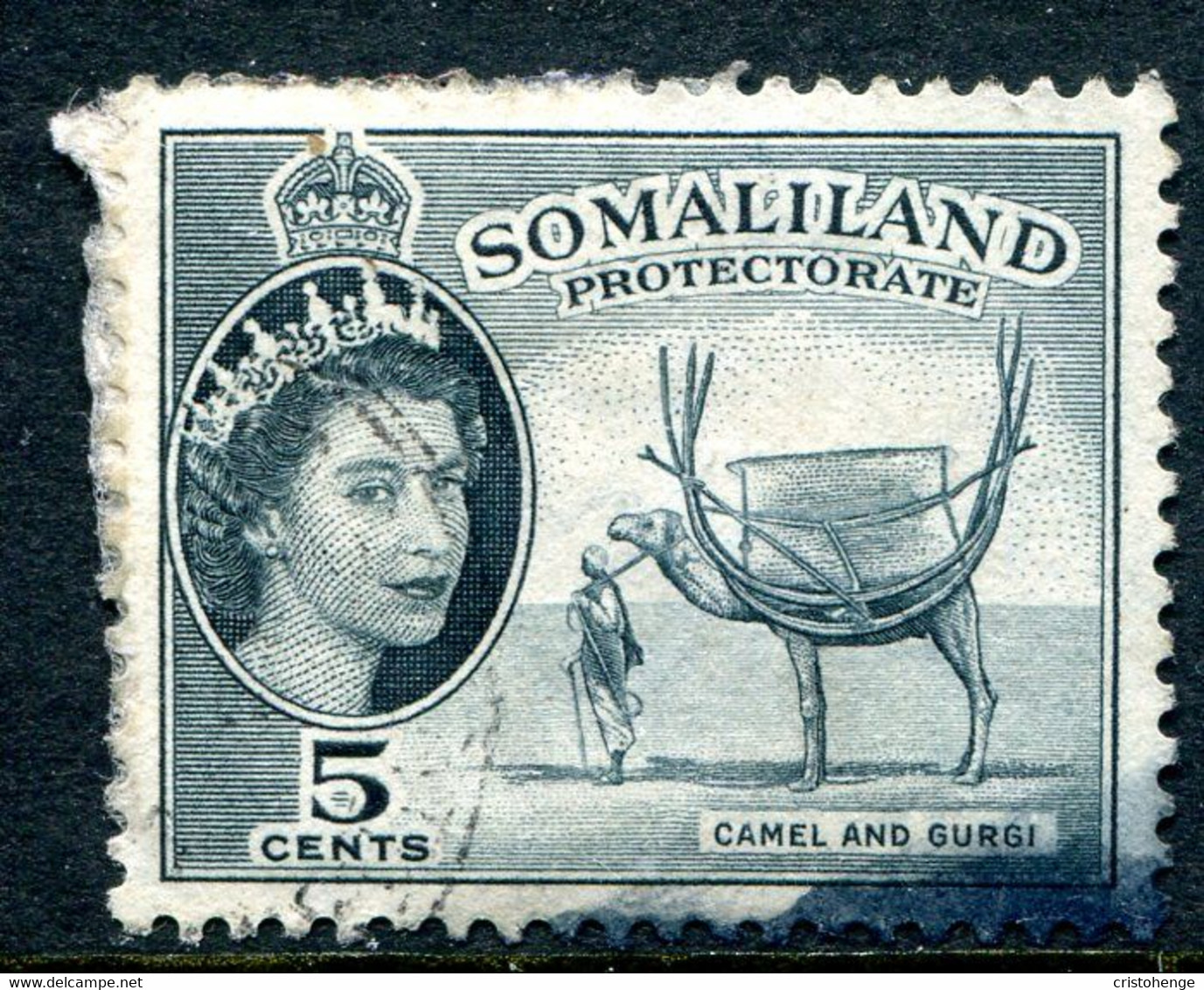 Somaliland 1953-58 QEII Pictorials - 5c Camel & Gurgi Used (SG 137) - Somaliland (Protectoraat ...-1959)