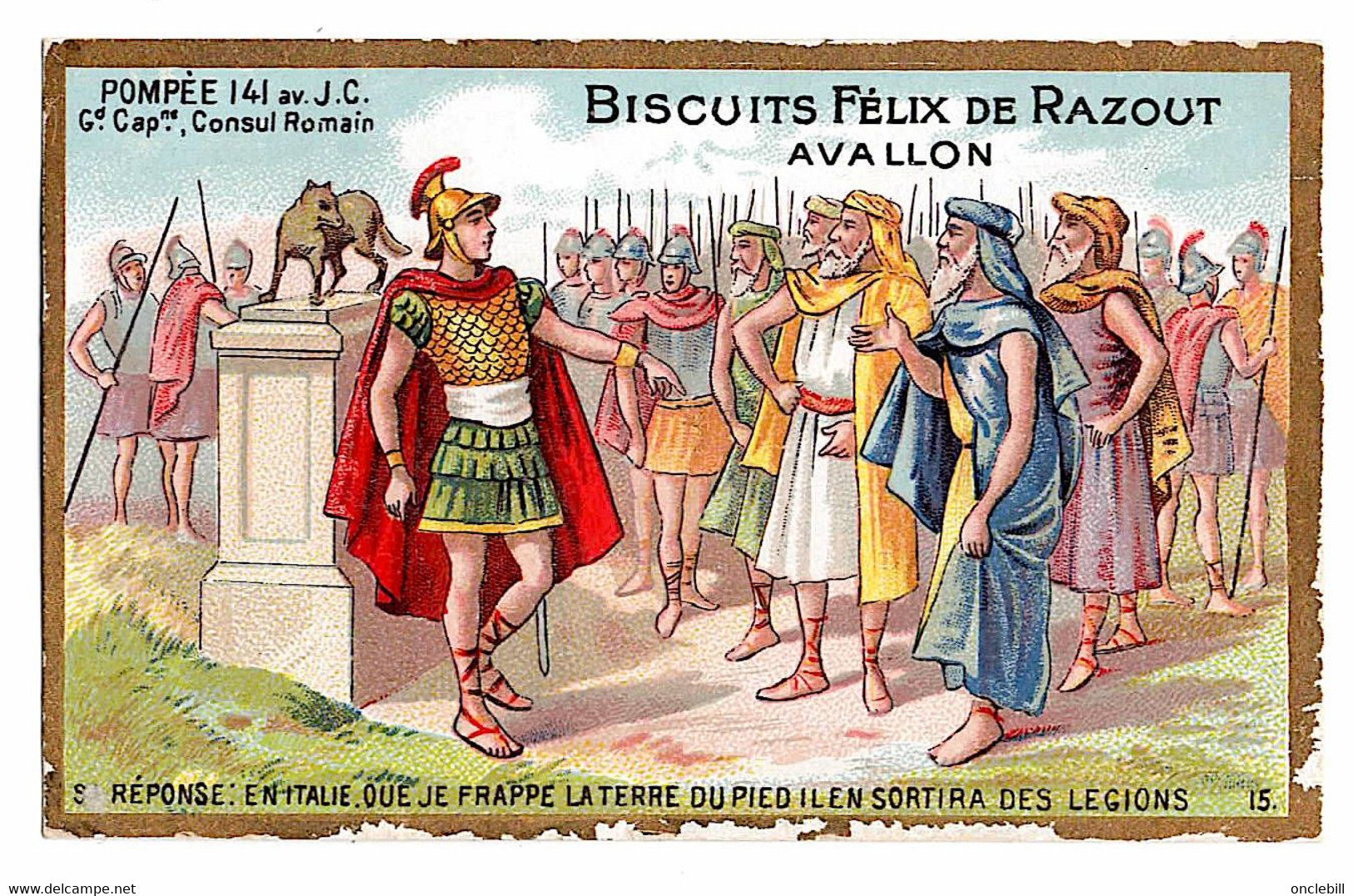 Avallon Yonne Publicité Biscuits Felix De Razout Chromo 1900 état Très Bon - Bloemen