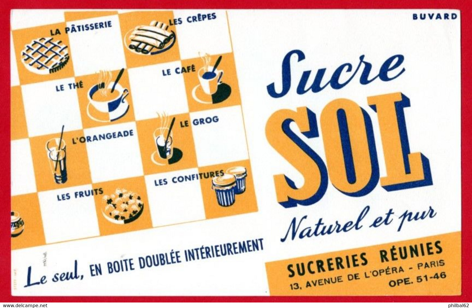 Buvard Sucre Sol. - Sucreries & Gâteaux