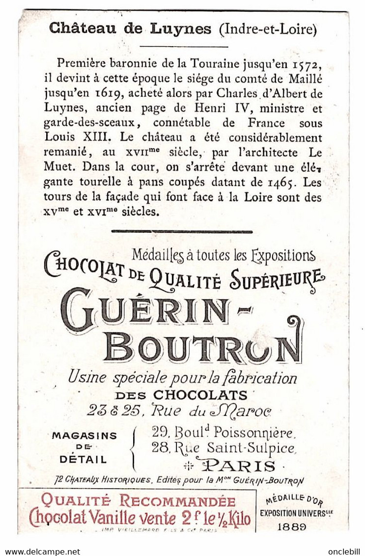 Paris Publicité Chocolat Guerin Boutron Chromo 1900 état Très Bon - Fleurs