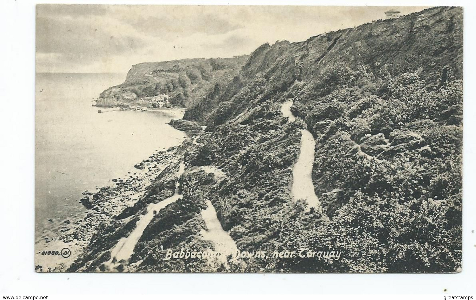 Devon    Postcard    Babbacombe Downs Torquay Posted 1922 Valentine's - Torquay