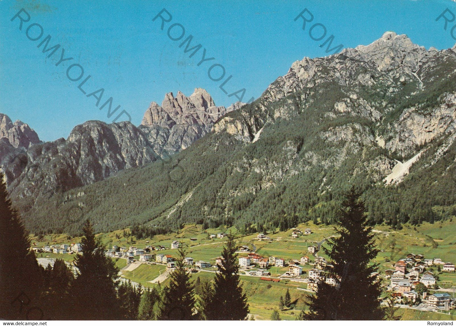 CARTOLINA  AURONZO DI CADORE M.864,BELLUNO,VENETO,LOCALITA REANE E RIZIO M.900,CIME AMBATA M.2879,VACANZA,VIAGGIATA 1978 - Belluno