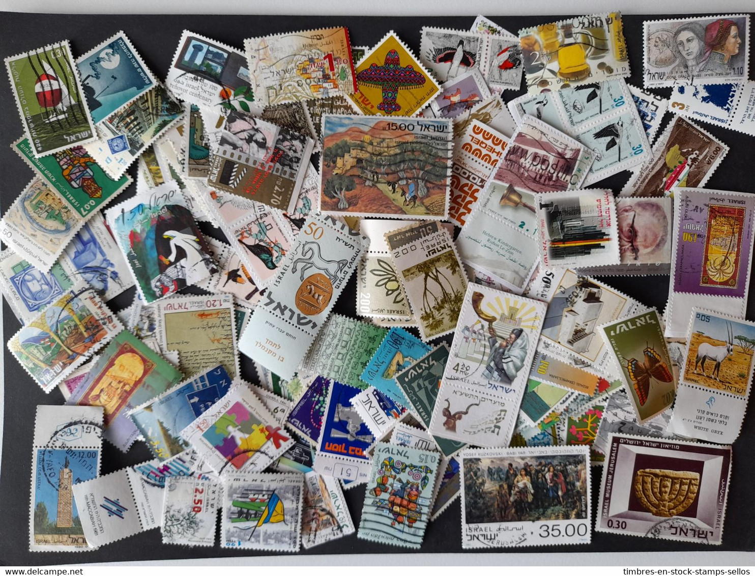 ISRAËL ( MOYEN-ORIENT ) MEGA COLLECTION De 1075 Timbres TOUS DIFFERENTS , TOUS FORMATS . - Collections, Lots & Séries