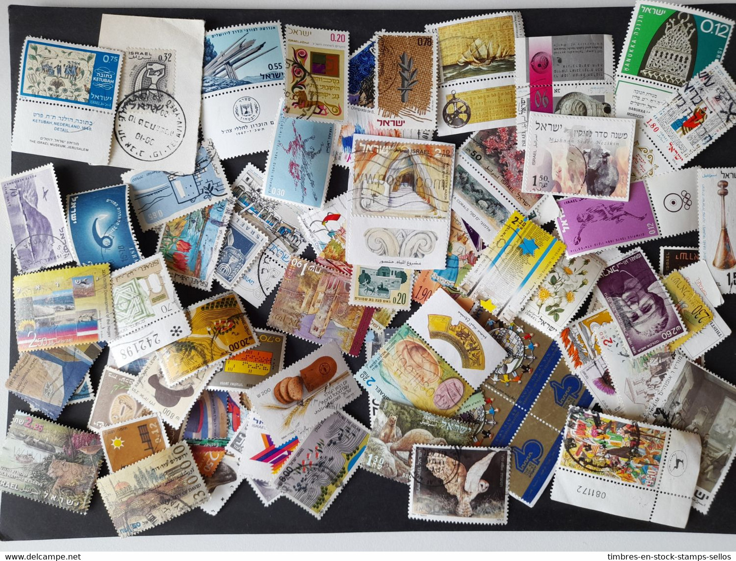 ISRAËL ( MOYEN-ORIENT ) MEGA COLLECTION de 1075 timbres TOUS DIFFERENTS , TOUS FORMATS .