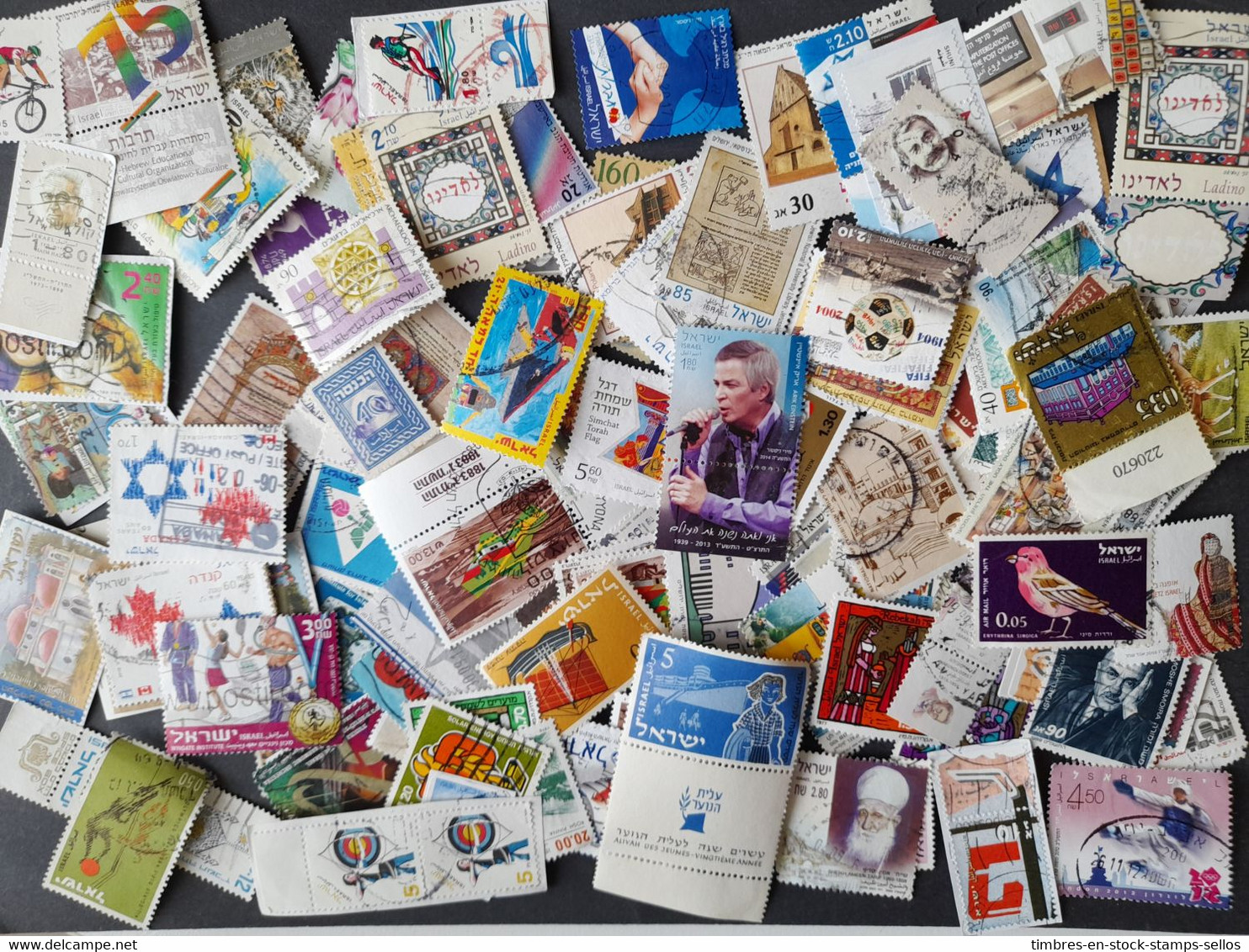 ISRAËL ( MOYEN-ORIENT ) MEGA COLLECTION de 1075 timbres TOUS DIFFERENTS , TOUS FORMATS .