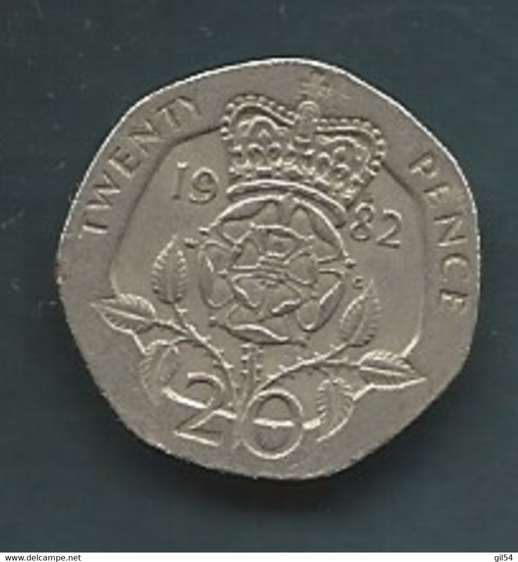 Coin , Monnaie - Grande-Bretagne - 20 Pence 1982   Pic 7701 - 20 Pence