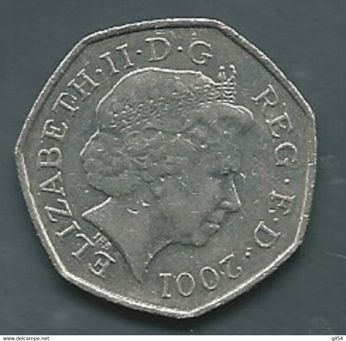 Coin , Great Britain UK 50 Pence 2001  Pic 7703 - 50 Pence