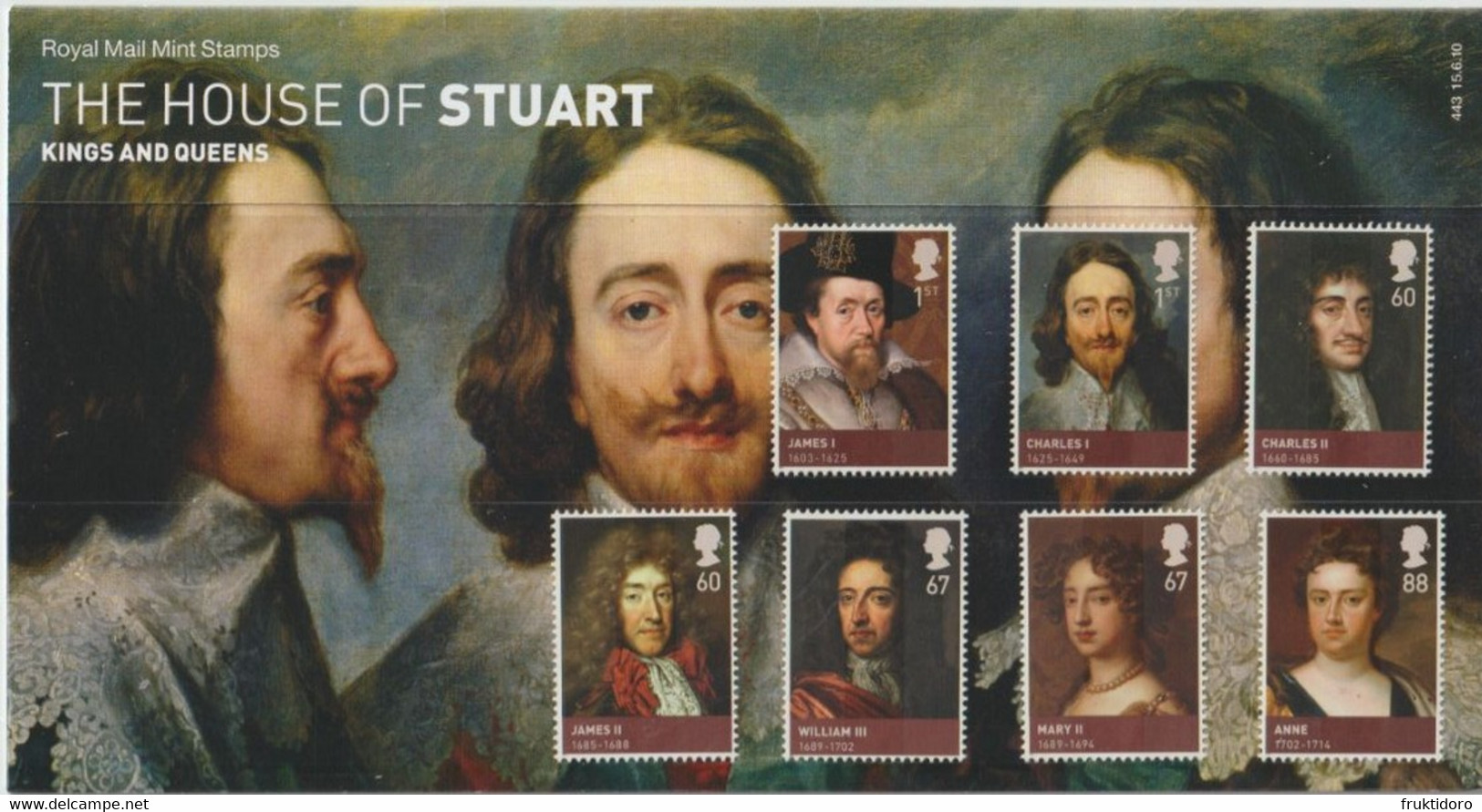 United Kingdom Mi 2910-2916 The Age Of The Stuart - Cachet Cover - Kensington Palace - Kings - Queen 2010 ** - 2001-10 Ediciones Decimales