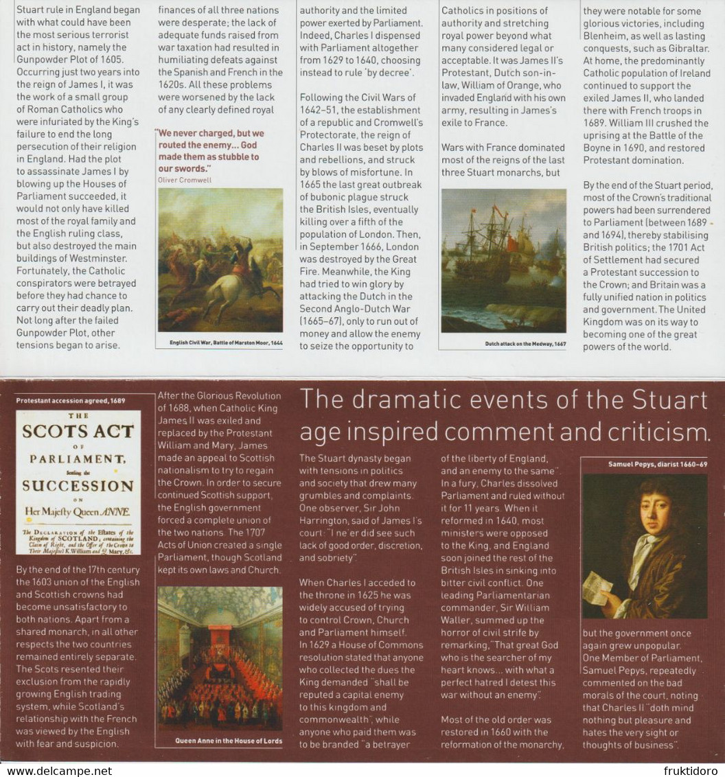 United Kingdom Mi 2910-2916 The Age Of The Stuart - Cachet Cover - Kensington Palace - Kings - Queen 2010 ** - 2001-10 Ediciones Decimales