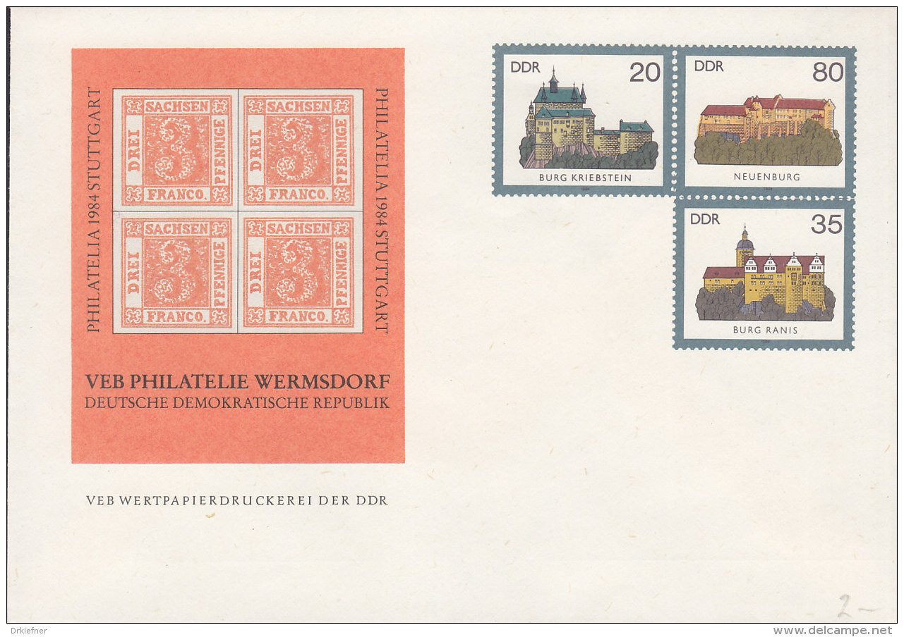 DDR U 1, Mit Privatzudruck PHILATELIA '84 Stuttgart - Private Covers - Mint