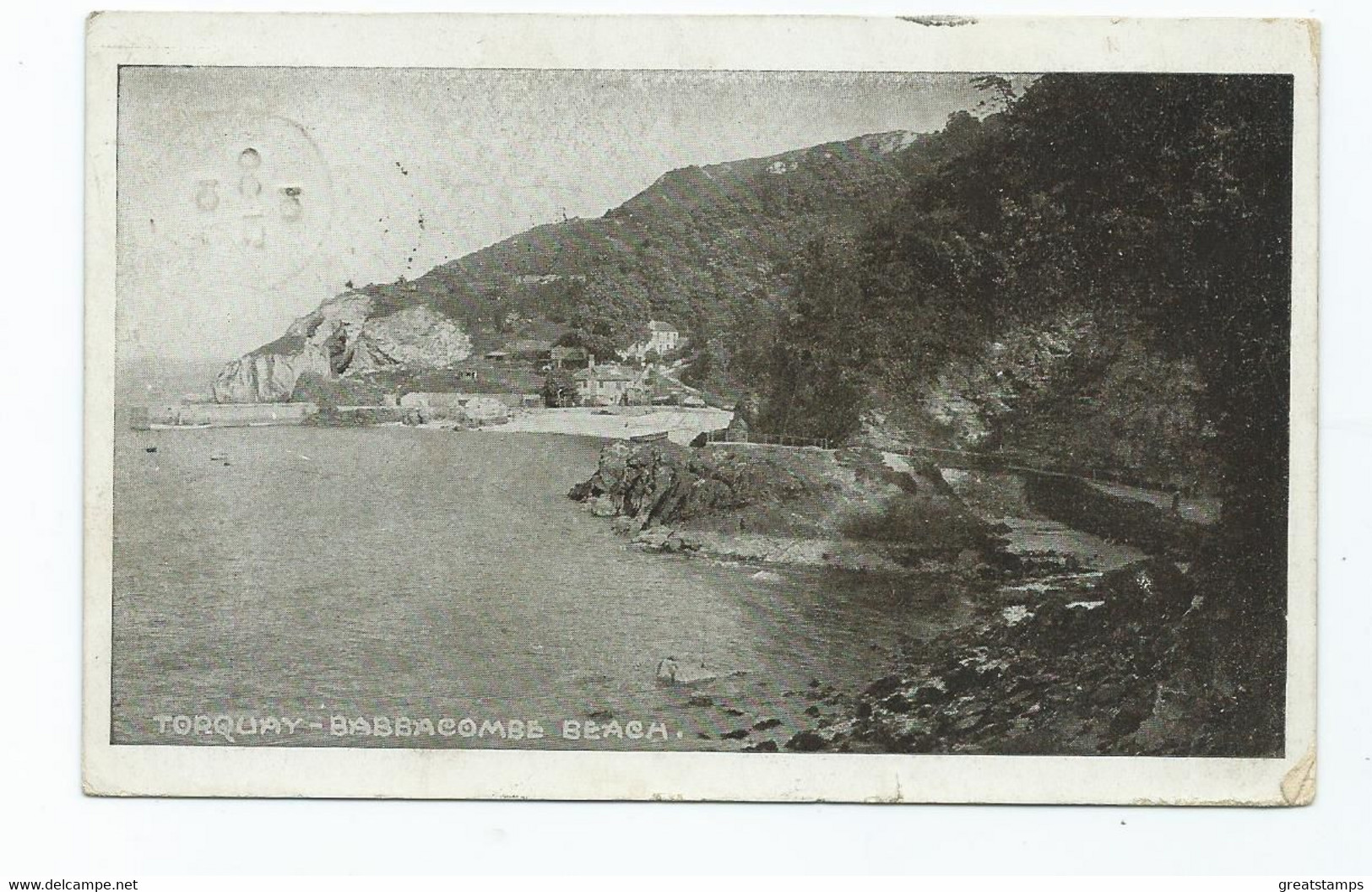 Devon Postcard Babbacombe Beach With Cds Babbacombe 1910 Undivided Back - Torquay