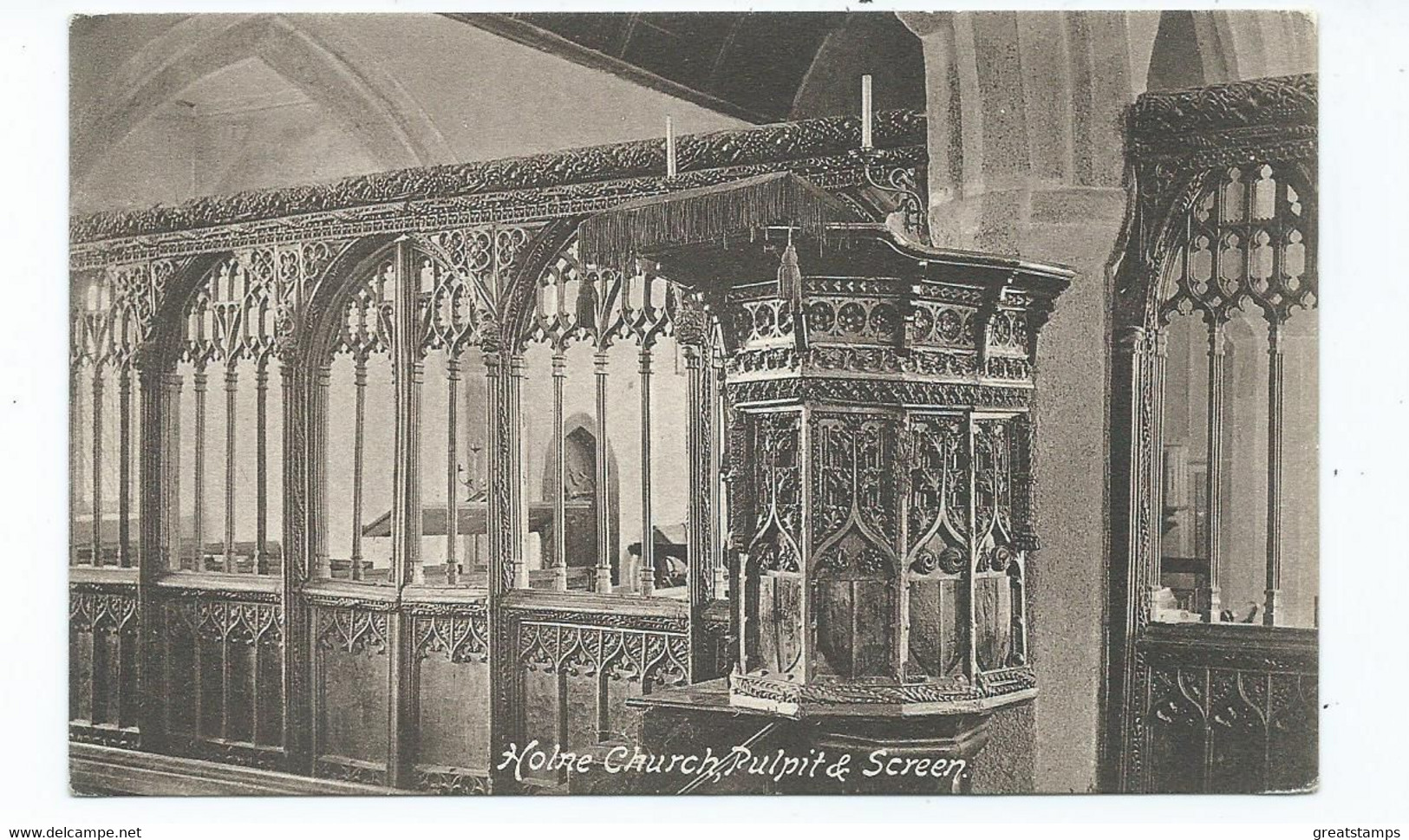 Devon Postcard Holne Church And Pulpit. Frith's Unused - Torquay