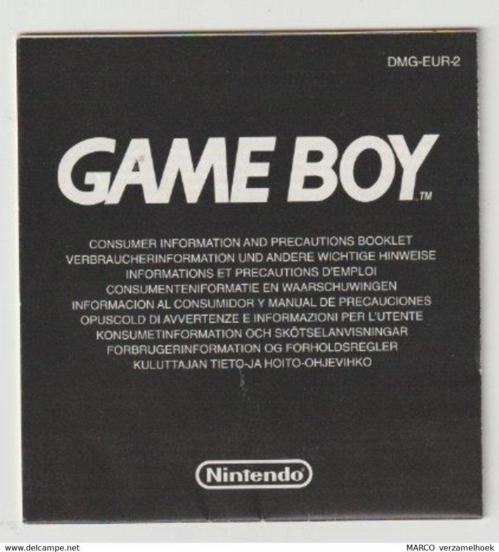 Nintendo Game Boy Color Consumer Information And Precautions Booklet 1999 - Nintendo Game Boy