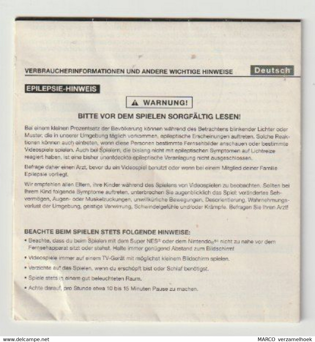 Nintendo Game Boy Color Consumer Information And Precautions Booklet 1999 - Nintendo Game Boy