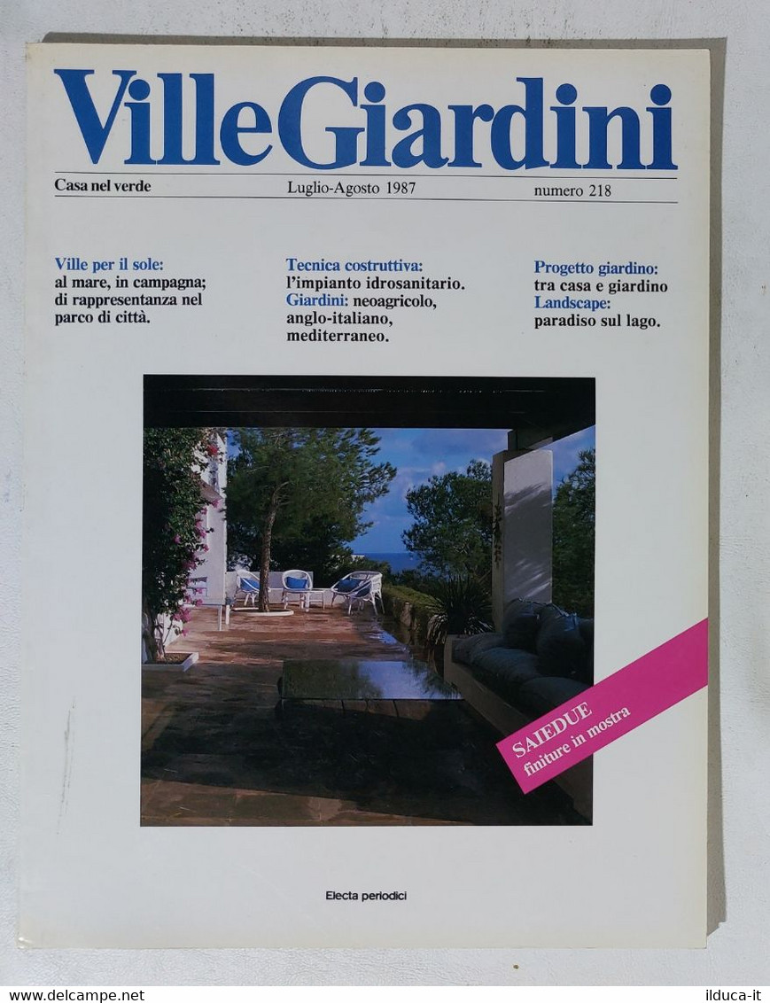 51580 - Ville Giardini Nr 218 - Luglio Agosto 1987 - Casa, Giardino, Cucina