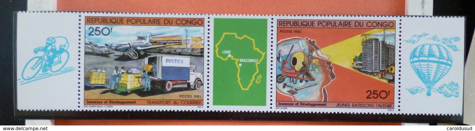 Lot 33 X Timbres 1 Litho Offerte Timbre Oblitere Congo Belge 3 X Republique Du Congo BAUDOUIN 1x Oblitere 2x Bloc Neuf - Verzamelingen