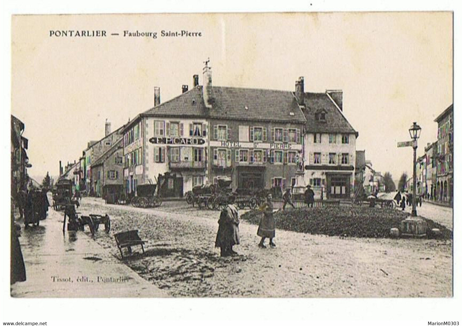 25  - PONTARLIER - Faubourg Saint-Pierre - Enfants, Place Devant Hôtel St Pierre Et E. Picard - 408 - Pontarlier