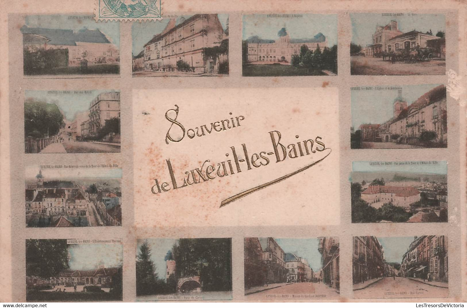 CPA Souvenir De Luxeuil Les Bains - Obliteration Ambulant - Carte Multivues - Luxeuil Les Bains