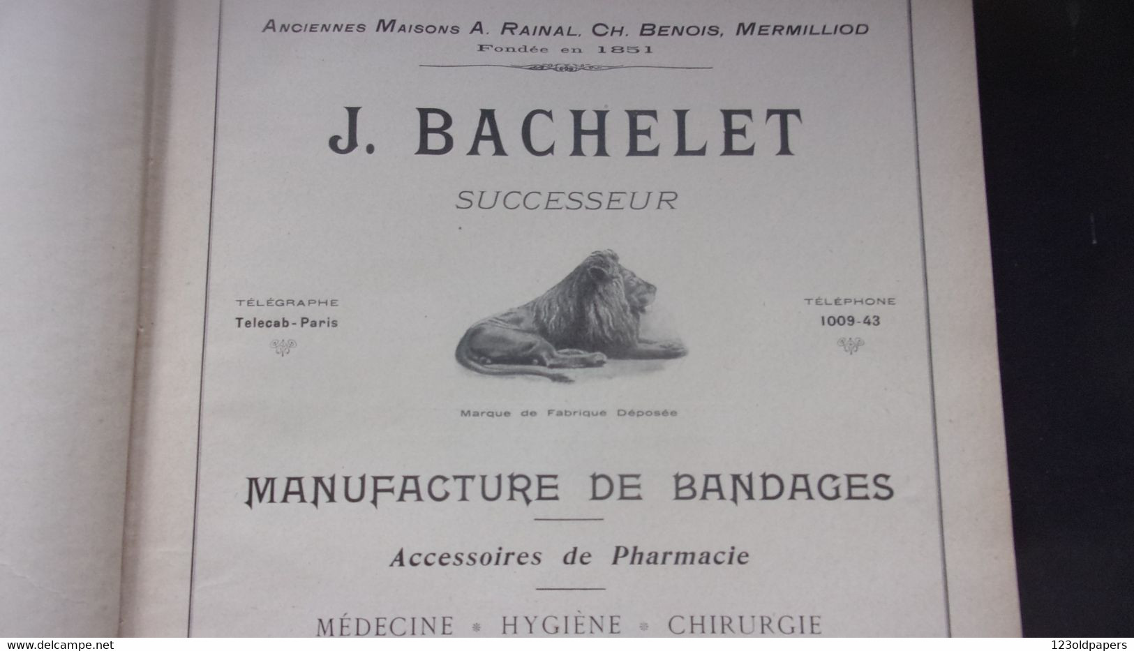 SUPERBE ACCESSOIRES DE PHARMACIE  CATALOGUE  BACHELET CIRCA 1913 MEDECINE HYGIENE CHIRURGIE  327 PAGES - Other & Unclassified