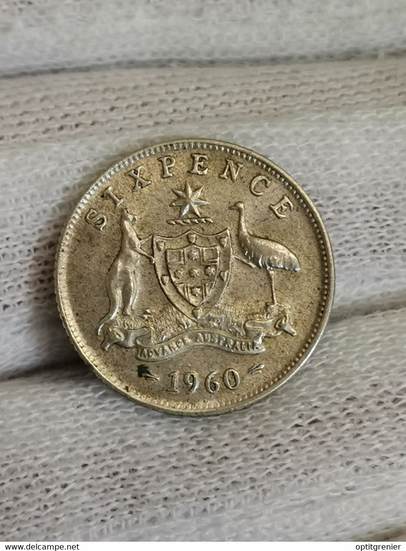 6 PENCE ARGENT 1960 AUSTRALIE / AUSTRALIA SILVER - Sixpence