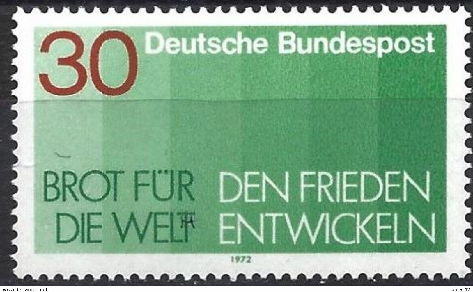 Germany FRG 1972 - Mi 751 - YT 600 ( Campaign Against Hunger ) MNH** - Against Starve