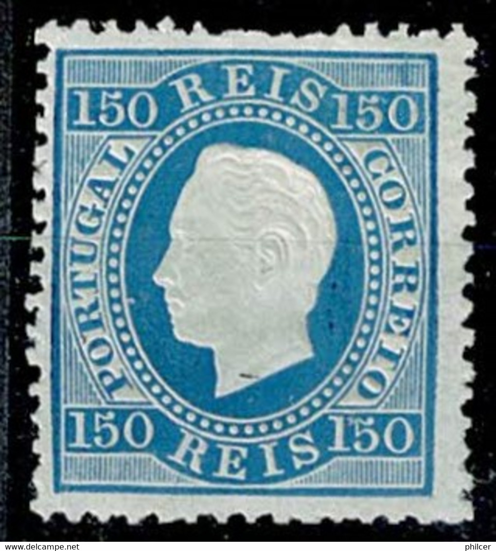 Portugal, 1870/6, # 45, Falta Denteado, MNG - Ongebruikt