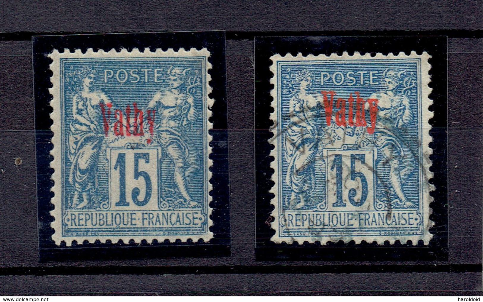 COLONIES FRANCAISES - VATHY - N°6 X TTB - 6 OB TB - SURCHARGE ROUGE ET CARMIN - 1900 - Other & Unclassified