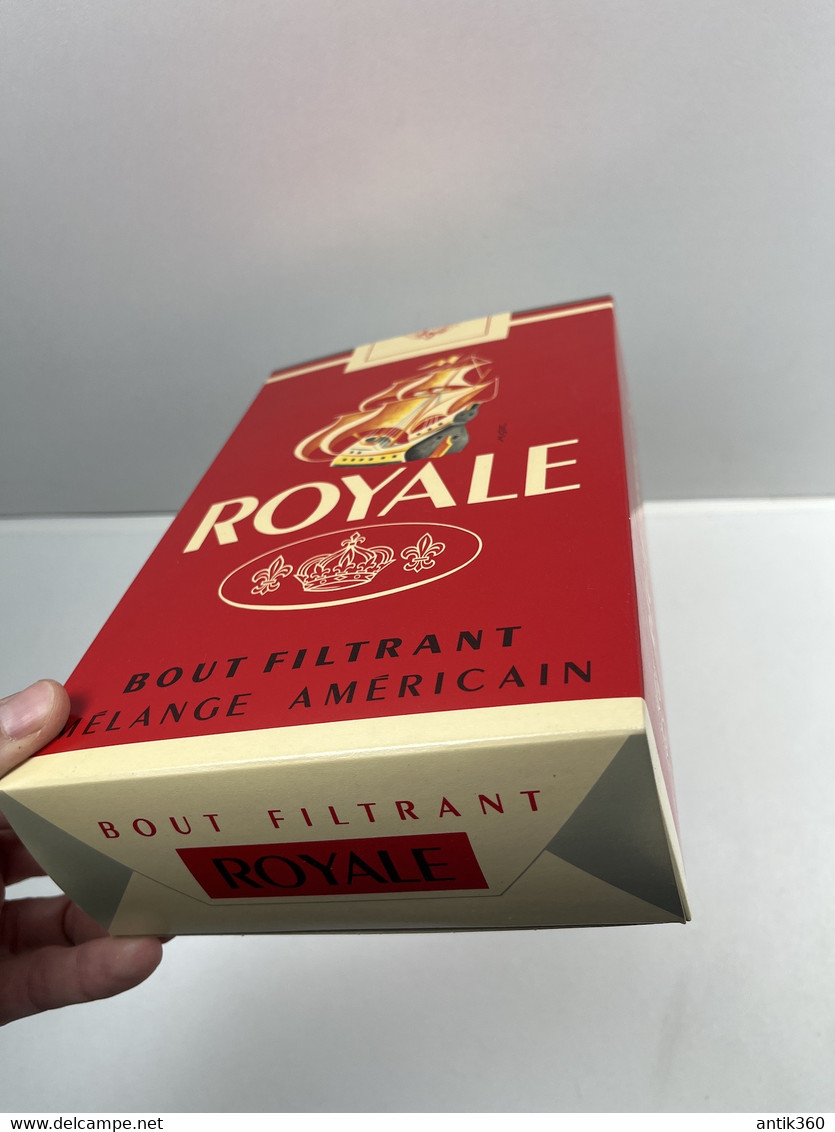 Rare Factice Publicitaire De Paquet De Cigarette ROYALE Bout Filtrant Mélange Américain SEITA Régie Française - Articoli Pubblicitari