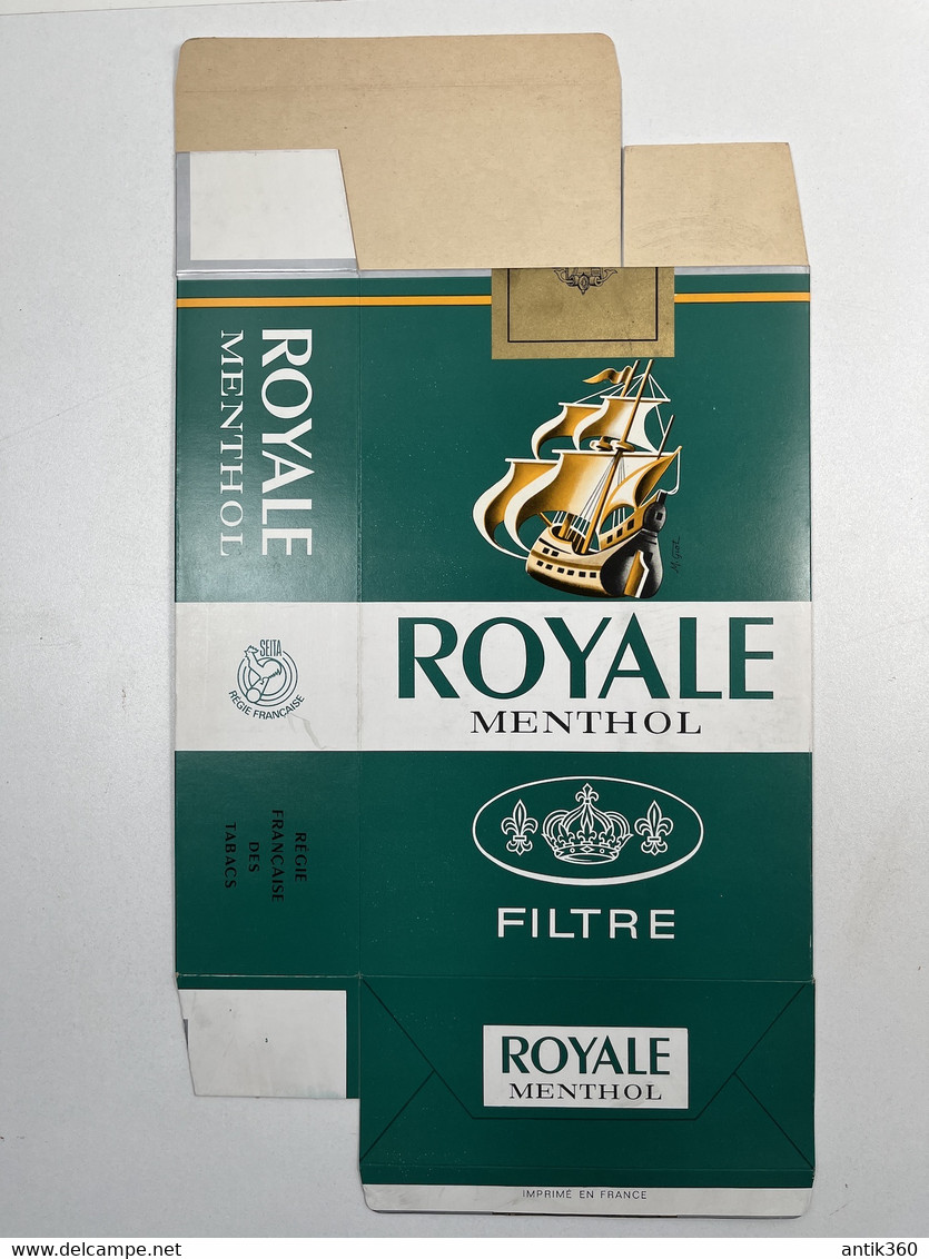 Rare Factice Publicitaire De Paquet De Cigarette ROYALE MENTHOL Filtre SEITA Régie Française - Werbeartikel