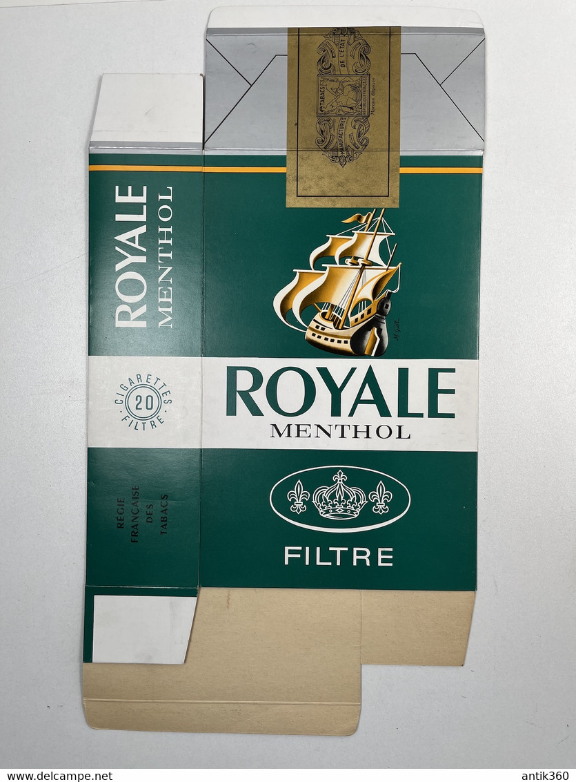 Rare Factice Publicitaire De Paquet De Cigarette ROYALE MENTHOL Filtre SEITA Régie Française - Articoli Pubblicitari