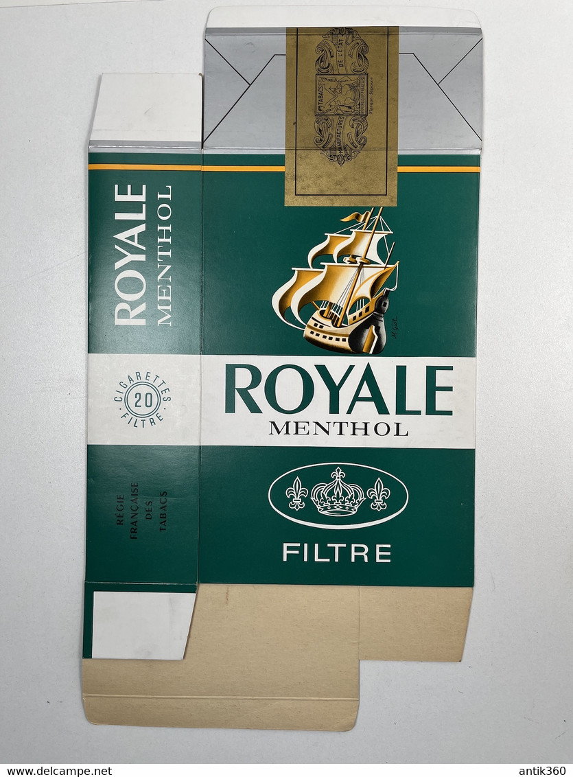 Rare Factice Publicitaire De Paquet De Cigarette ROYALE MENTHOL Filtre SEITA Régie Française - Werbeartikel