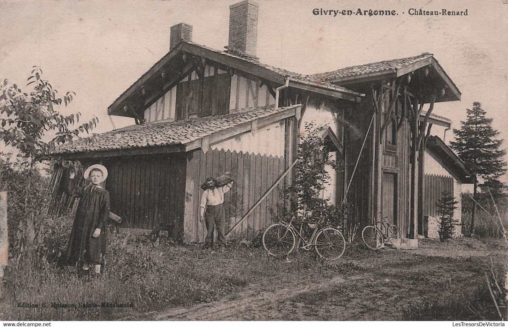 CPA Givry En Argonne - Chateau Renard - Edition E Moisson - Vélos - Givry En Argonne