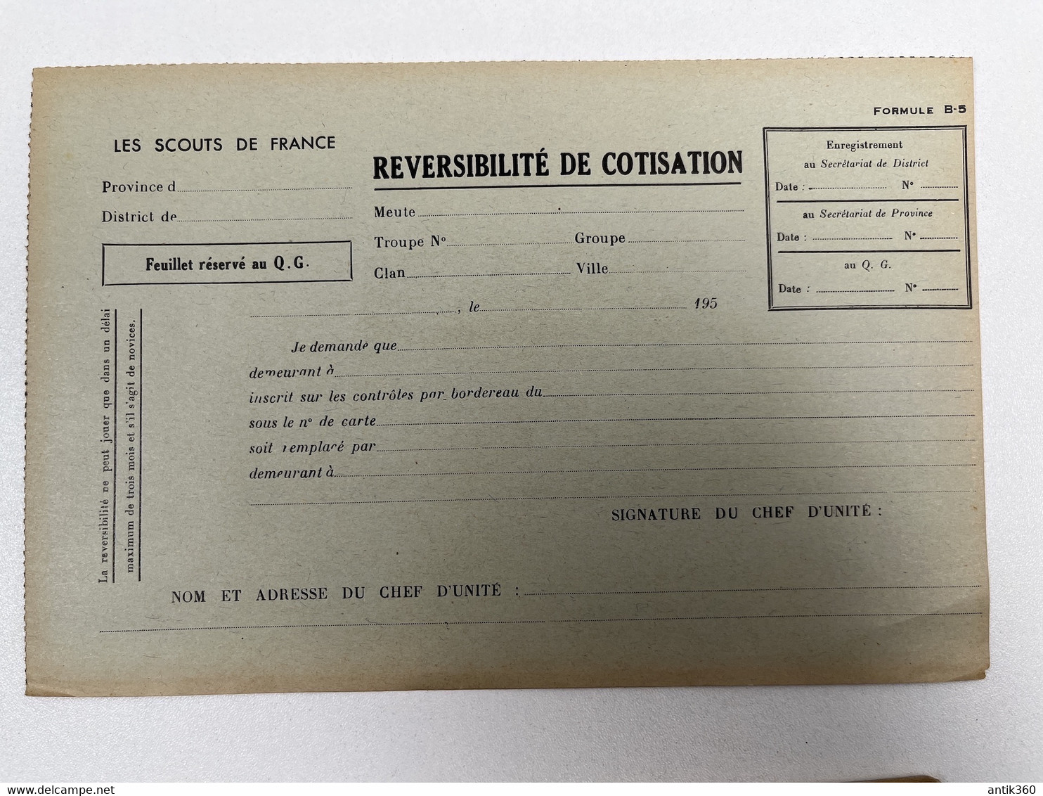 Lot De Divers Documents SCOUTS De France Ames Vaillantes - Otros & Sin Clasificación