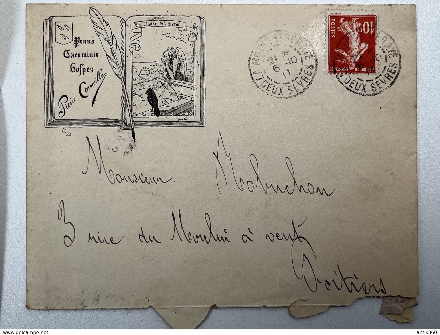 Correspondance Jules Robuchon Et Pierre Corneille De La Mothe Saint Heraye - Historische Dokumente