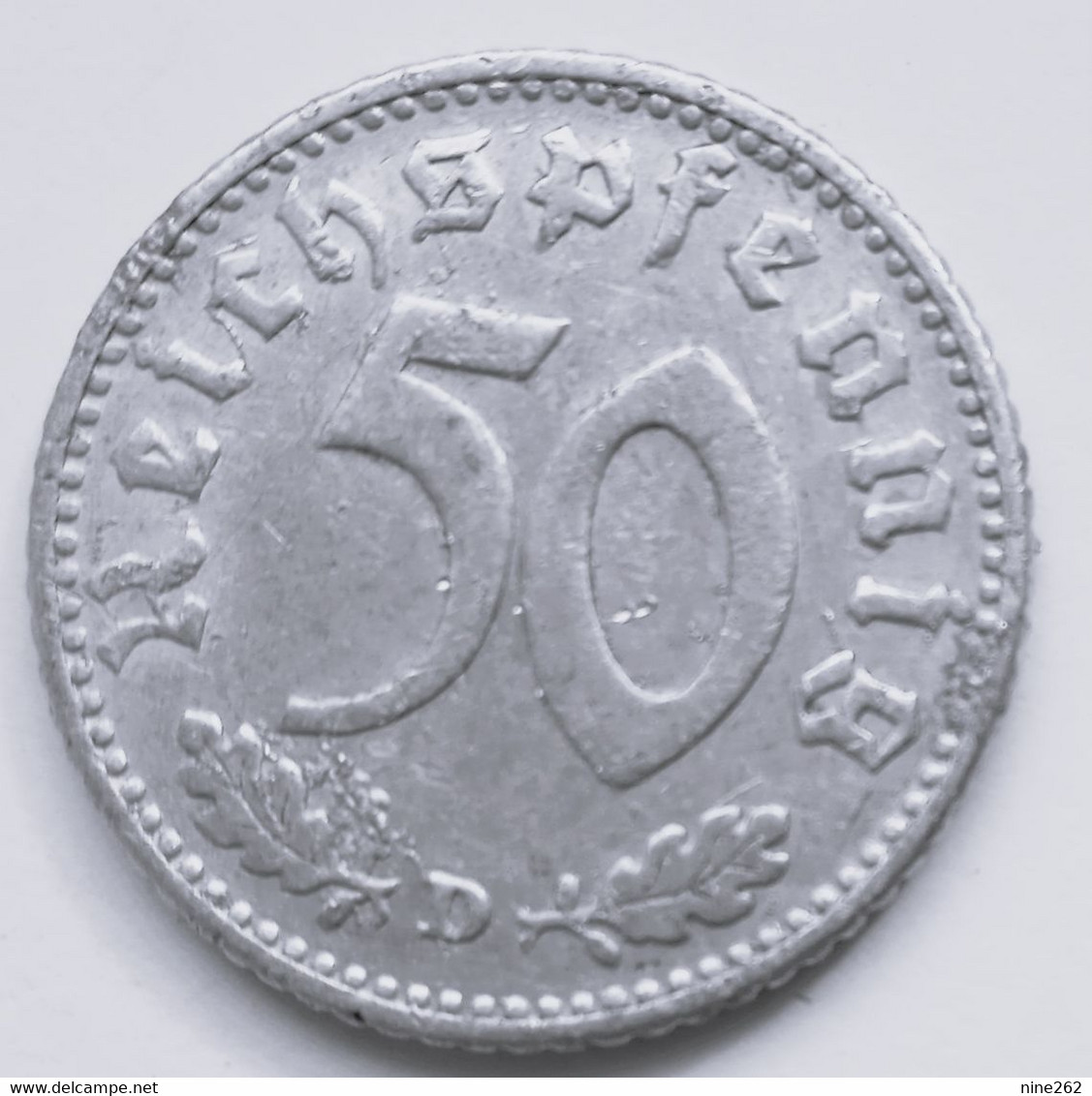 ALLEMAGNE  ** 50 PF  1941  D  **   ALUMINIUM...  ETAT TTB - Autres & Non Classés