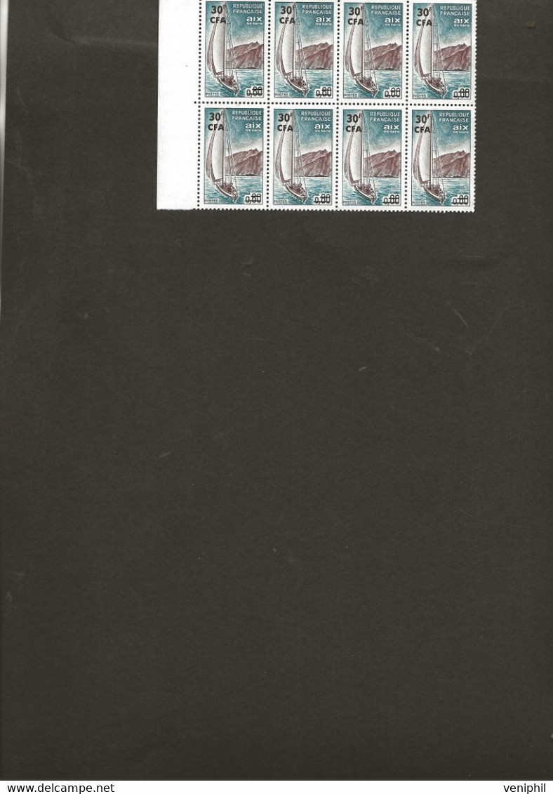 REUNION - N° 372 BLOC DE 8 NEUF SANS CHARNIERE - ANNEE 1967 - COTE : 10,40 € - Unused Stamps